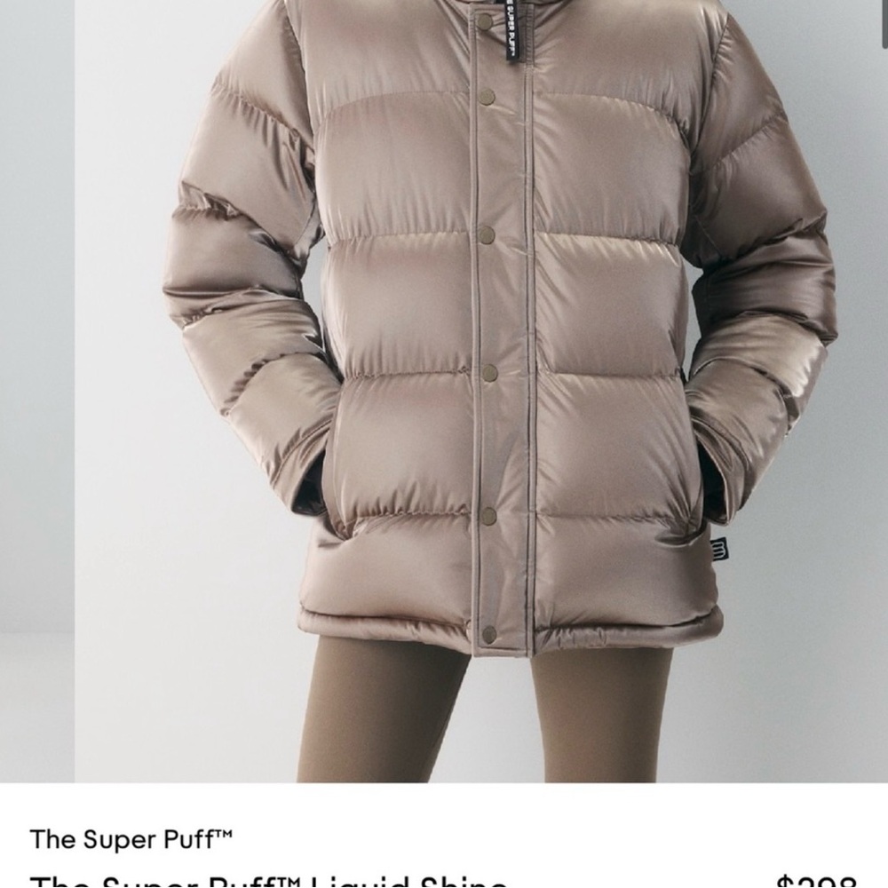 Brand New Aritzia SuperPuff - Liquid Shine | Size: L, Color: Modern Taupe - Picture 8 of 9